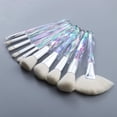thumbnail image 2 of Juego de brochas de maquillaje de cristal, 10 brochas de maquillaje premium brillantes, cerdas sintéticas profesionales, base, delineador de ojos, brocha de maquillaje para mujeres y niñas brillar Hogar, 2 of 5