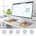 thumbnail image 4 of JSTEL Cactus Cacti Rainbow Stripes Large Gaming Mouse Pad Big Mousepad Mice Keyboard Mat with Non-Slip Rubber Base for Computer Laptop Home & Office, 35.4 X 15.7 inch, 4 of 6