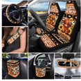 thumbnail image 2 of HUIACONG Highland Cow Sunflower Aztec Car Seat Covers Full Set 14 Pcs Universal Fit Anti-Slip Washable Vehicle Interior Accessories with Steering Wheel Cover Seat Belt Pads, 2 of 7