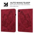 thumbnail image 6 of Allytech Galaxy Tab A8 10.5" Case X200, PU Leather Pretty Butterfly Embossed Cards Slots Pen Holder Shockproof Auto Sleep Wake Case Cover for Samsung Galaxy Tab A8 10.5" X200 X205 X207 - Red, 6 of 6