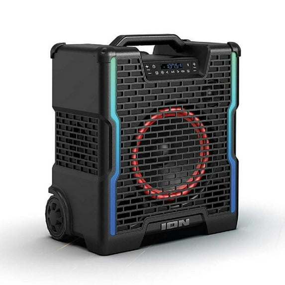 Pre-Owned ION Block Rocker Icon All-Terrain Portable Bluetooth Speaker with Lights, FM Radio, and Stereo-Link, BLCKRCKRICONXUS