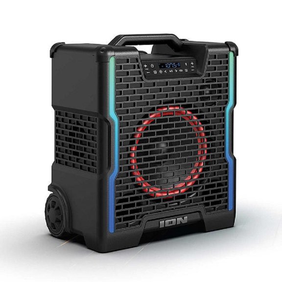 Pre-Owned ION Block Rocker Icon All-Terrain Portable Bluetooth Speaker with Lights, FM Radio, and Stereo-Link, BLCKRCKRICONXUS