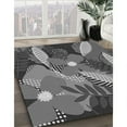 thumbnail image 2 of Ahgly Company Indoor Square Patterned Black Eel Black Area Rugs, 7' Square, 2 of 6