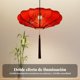 thumbnail image 2 of Abbraccia Farol chino, lámpara colgante de tela, luz roja tradicional para restaurante, casa de té, decoración hotpot, 2 of 6