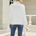 thumbnail image 4 of Vedolay Fall Sweater Women's 2023 Sweaters Trendy Fal Long Balloon Sleeve Loose Pullover Top,White XL, 4 of 5