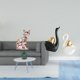 thumbnail image 2 of Elegante conjunto de esculturas de y cisne. Figuras artísticas de animales para chimenea, estantería y mesa. Colección de adornos decorativos p, 2 of 8