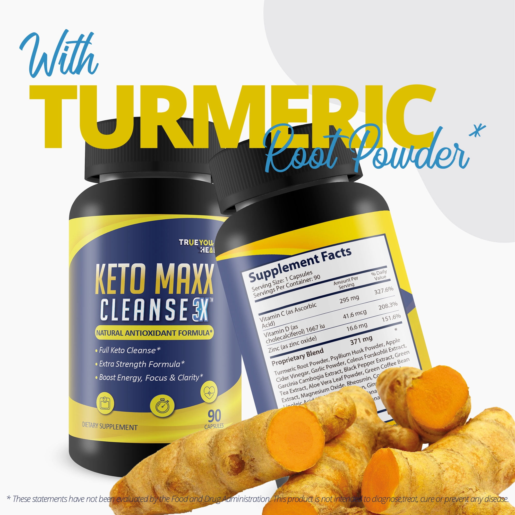 Keto Maxx Cleanse 3X - Keto Friendly Cleanser - 90 Day Supply - Cleanse & Detox Support - Help Flush Waste, Toxins, & Impurities - Aid Digestion & Gut Health - Antioxidant Support - Boost Energy