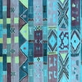 thumbnail image 1 of Ahgly Company Indoor Square Oriental Light Blue Industrial Area Rugs, 7' Square, 1 of 4