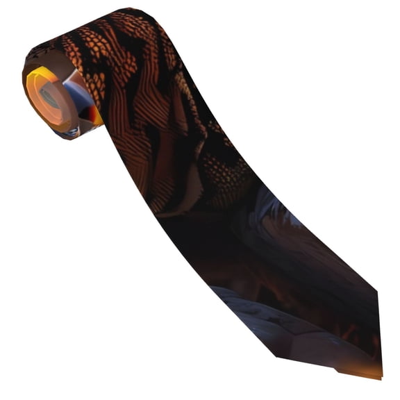 Xecao Lizard With Sunglasses Sunset Print Tie For Men Necktie Woven Jacquard Neck Ties,Classic Men's Tie