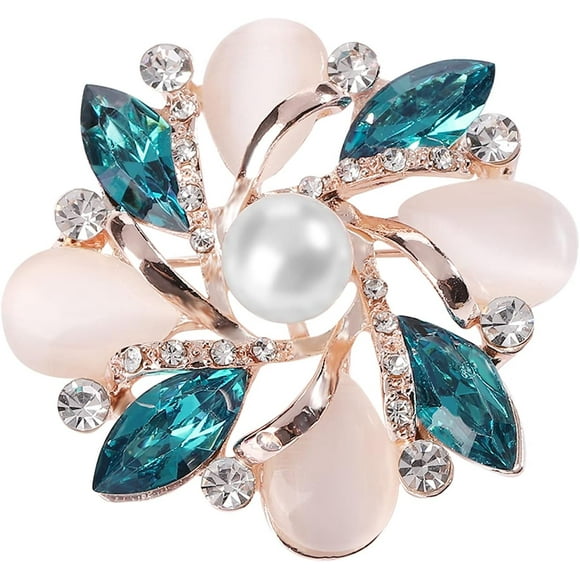 Woeilo Costume Jewelry for Women Flower Brooch Pins for Women Fashion Crystal Broches Vintage Jewelry Broche Pins