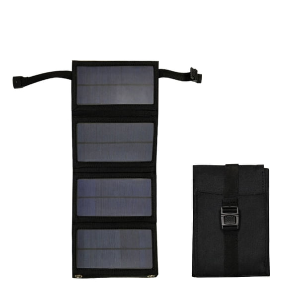 Panel solar Irfora 5V 20W USB Célula de energía con energía solar C-harger Plegable Bendable IP65 Resistencia al agua P-ower B-ank con 4 paneles solares Carga para teléfono Pesca Senderismo Camping Em Irfora Panel solar