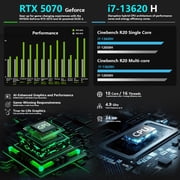 Thunderobot Storm 17 Gaming Laptop, 17.3 QHD 165Hz, Core i7-13620H, GeForce RTX 5070, 32GB RAM, 2TB SSD, RGB Keyboard, Win 11 Home
