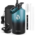 thumbnail image 2 of One Gallon Water Bottle Insulated, Triple Walled Vacuum Stainless Steel (Cold for 48 Hrs), Leak Proof & Non-BPA, Large Water Flask Jug with Paracord Handle & Straw Spout Lids, 2 of 8