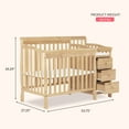 thumbnail image 2 of Dream On Me Jayden 4-in-1 Convertible Mini Crib with Changer Natural, 2 of 10