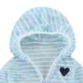 thumbnail image 4 of Mifsaly Boys Girls Lightweight Hooded Jacket Toddler Kids Full Zip Striped Sun Protection Hoodie Cute Heart Embroidery Breathable Long Sleeve Outerwear, 4 of 5