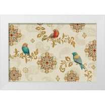 Brissonnet, Daphne 18x13 White Modern Wood Framed Museum Art Print Titled - Bird Rainbow IA