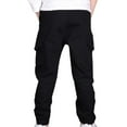 thumbnail image 3 of Kiijoy Toddler Boys Cargo Pants Stretch Elastic Waist Twill Pants Joggers, Sizes 4-5, 3 of 6