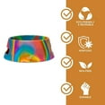 thumbnail image 3 of Silipint: Aqua-Fur Silicone 18oz Dog Bowl, Colapsible/Foldable, Hippie Hops, 3 of 5