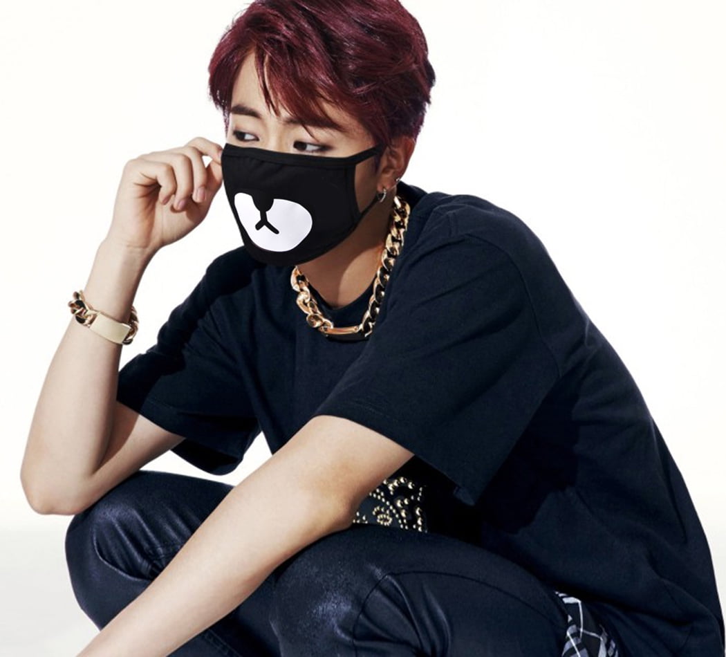 Coofit 5Pcs Mouth Mask Breathable Cartoon Bear Cotton Mask ...