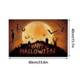 thumbnail image 2 of Juego de 4 manteles individuales para mesa de Halloween, diseño de fantasmas, gatos y otoño, 2 of 7