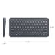 thumbnail image 4 of Mini teclado inalámbrico compacto de oficina con receptor USB, 78 teclas, gris, 4 of 5