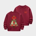 thumbnail image 5 of NAISIBABY Girls Christmas Sweatshirt (2-12T), Long Sleeve Crewneck Fleece Lined Kids Fashion Festival Tops Wine 6T, 5 of 7