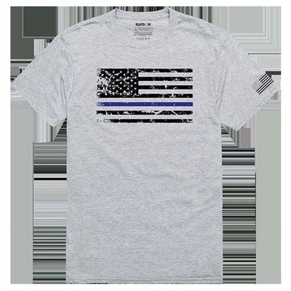 Rapid Dominance TS1-786-H08-04 Thin Blue Line Tactical Graphic T-shirt, Heather Grey - Extra Large