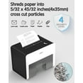 thumbnail image 4 of Deli 8-Sheet Paper Shredder Home Office Use Shredder, Mini Desktop Crosscut Shredder with 0.7 Gallon Bin Shred Credit Card/Mail/Staple/Clip, P-4 Security Paper Cutter, White, 4 of 7