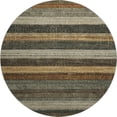thumbnail image 2 of Addison Rugs Mayfield Premium Machine Washable Transitional Stripes Khaki Round Rug, 8' x 8', 2 of 6