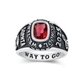 thumbnail image 2 of Mementos PJM Custom Medium Women's Class Rings 10kt White Gold for High School and College, 2 of 6