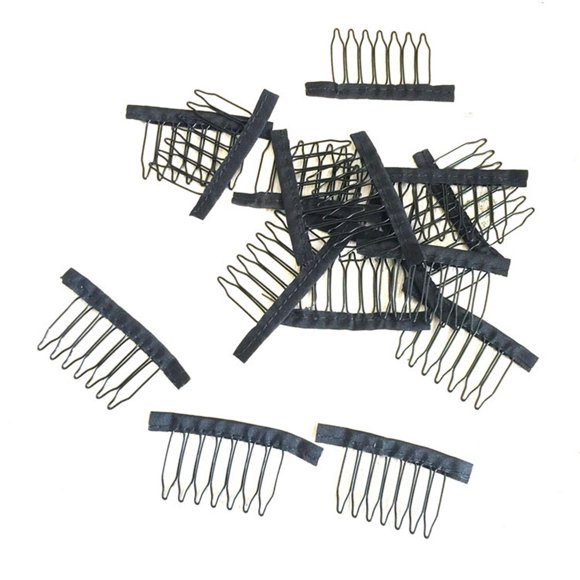 10 pinzas de acero para pelucas de 7 dientes, accesorios de peluquería para damas.