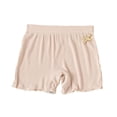 thumbnail image 2 of MAIHAN-Toddler Girls Ruffle Shorts with Bow | Soft Cotton Casual Sport Shorts for Baby & Kids | Cute Outfit for Summer Play, Photography | Elastic Waist Comfort(Beige,2-3Years), 2 of 5