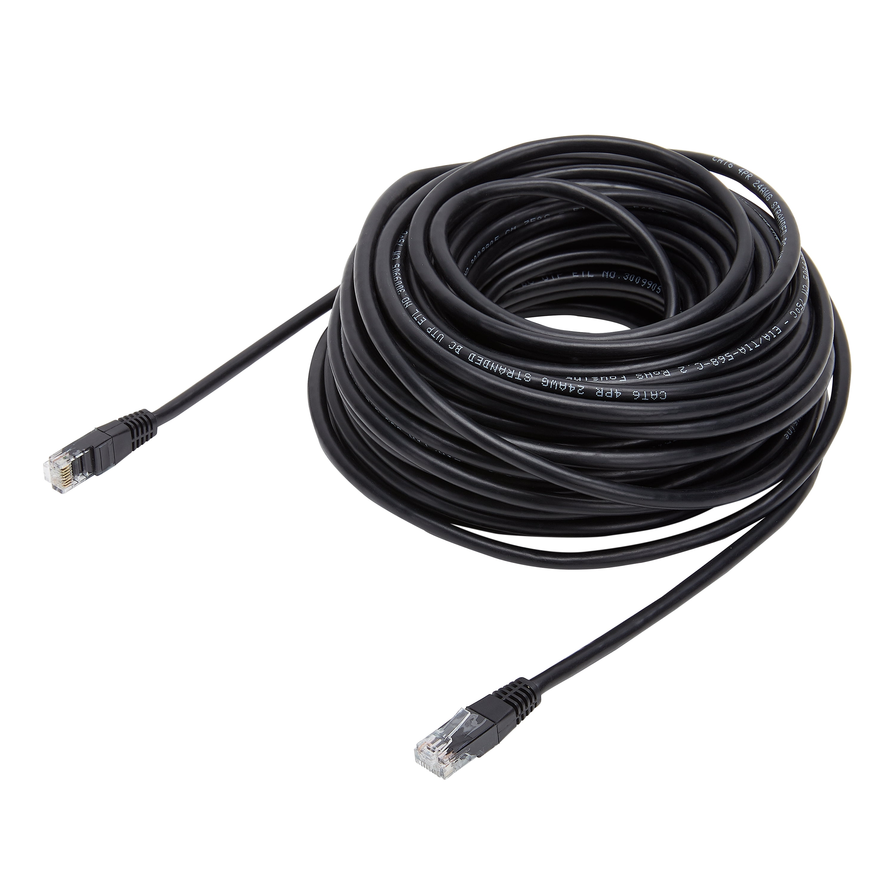 onn. CAT6 Networking Cable, 75 ft, Black