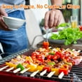 thumbnail image 4 of 100 Brochetas de Bambú para Aperitivos y Tablas de Embutidos - Pinchos de Cóctel Ecológicos Extra Largos, Diseño de Pala Plana para Frutas, Barbacoa, Aperitivos de Fiesta, 4 of 8