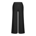 thumbnail image 4 of Buigttklop Pants for Women 2024 Plus Size Women Loose Casual Comfortable Solid Color Straight Leg Wide Leg Pants Elastic Waist Solid Comfy Jogging Jogger Pants with Pockets, 4 of 5