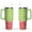 Light-green-3, variant on 40oz Cute Watermelon Pattern Stainless Steel Flip Straw Tumbler Spill Proof Travel Cup Double Wall Vacuum Insulated Coffee Mug with Top Handle
