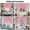 thumbnail image 4 of Swag Curtains Valances for Windows, Pink Short Kitchen Window Curtains Over Sink, Solid Color Cafe Curtains Panel Set Of 2,Rod Pocket, 36 Inches Length, 4 of 8
