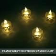 thumbnail image 4 of MesaSe 24PCS Clear Candle Light Transparent Tea Light Decorative LED Crystal Candle Light Simulated Electronic Tealight Flameless Mini Night Light for Table Party Wedding, 4 of 8