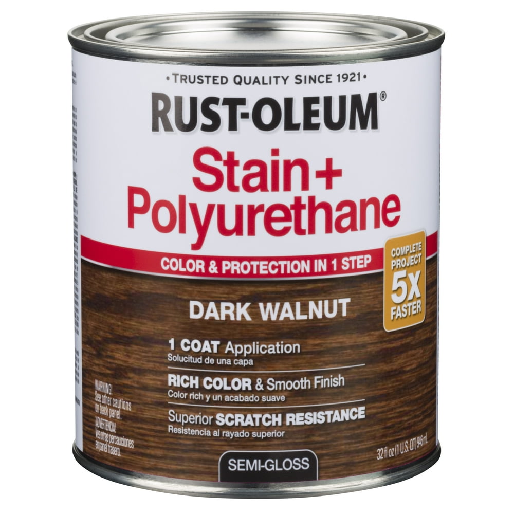Dark Walnut, RustOleum Stain & Polyurethane, Quart