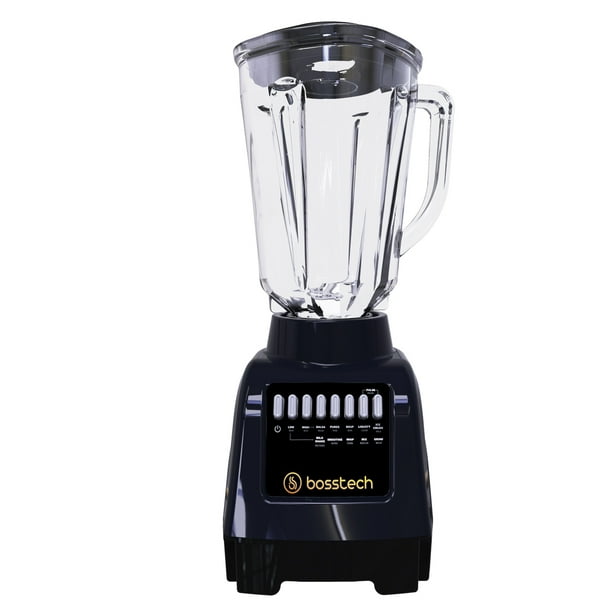 Licuadora 750W Vidrio 2L Botonera 10Vel Bosstech B1 negra BOSSTECH BS-75-G-B1-B