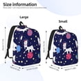 thumbnail image 4 of Balery Lama in Space Vintage Canvas Backpack for Men and Women - Large Capacity, Durable Travel Laptop Bag for School, Work, Hiking, and Outdoor Activities, 4 of 7