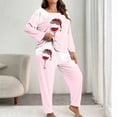 thumbnail image 2 of Posijego Christmas Pajama Sets for Women 2 Pieces Plus Size Loungewear Long Sleeve Tops Pants Sleepwear, 2 of 4