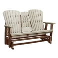 thumbnail image 2 of Furniture Classics Model 524WWTB Two Seat Fan Back Glider with Drop Down Table/Cup Holder in Weatherwood with a Tudor Brown Base, 2 of 7