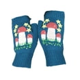 thumbnail image 2 of Winter European And American Warm Adult Women's Embroidered Knitted Wool Gloves, 2 of 4