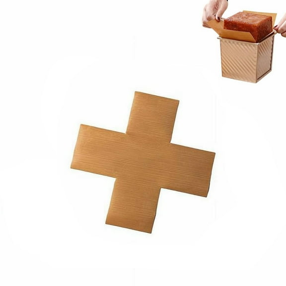 HandyHome 3.93''×3.93'' Bakery Paper Cushions(No-Cutting), Reusable Nonstick Bread Loaf Pan Paper Liner Food-Grade Baking Mat Baking Loaf Pan Lifters Non-Stick & Easy Clean Dough Transfer Tool