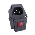 thumbnail image 2 of 3 Pin IEC320 C14 Inlet Module Plug Fuse Switch Male Power Socket 10A 250V, 2 of 5