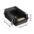 thumbnail image 4 of Blateno Semi Enclosed High Sides Cat Litter Box with Litter Scoop, Anti-Splash Detachable Plastic Kitten Toilet, Odor Control Filter Mat Large Capacity Litter Pan for Indoor Cats, 4 of 7