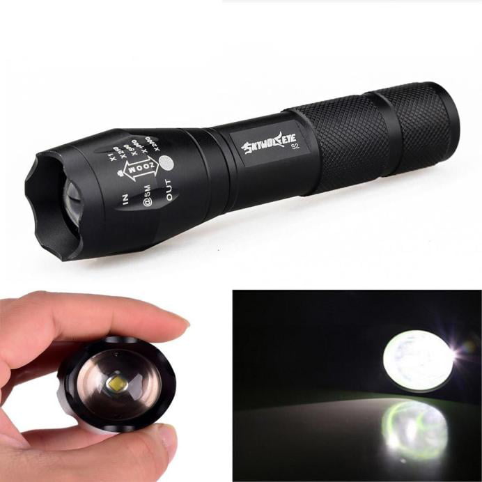 10000Lumens T6 Zoomable Tactical 18650 LED Flashlight Military Zoom Torch Lamp 