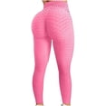 thumbnail image 1 of Pantalones de yoga de cintura alta para mujer Control de barriga Adelgazante Leggings texturizados para correr Entrenamiento Ruched Butt Lift Pants Ormromra WMZL-864-103, 1 of 4