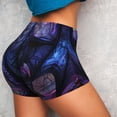 thumbnail image 4 of Salouo Fantasy Dragon In Cathedral Print Women's Athletic Shorts,Booty Shorts Biker Shorts High Waisted Elastic Workout Shorts for Yoga Gym Running Sports-Large, 4 of 8